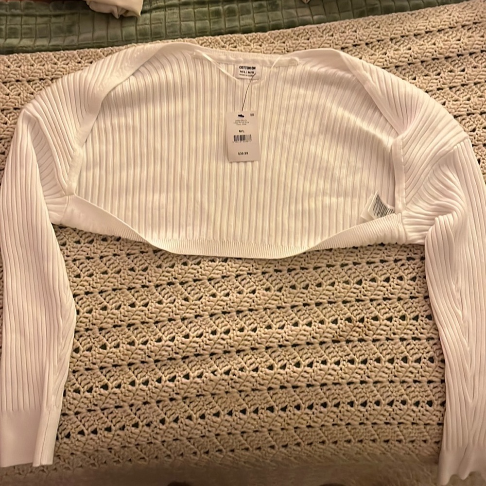 Mini cover-up sweater - “Loose Aron Knit Shrug”